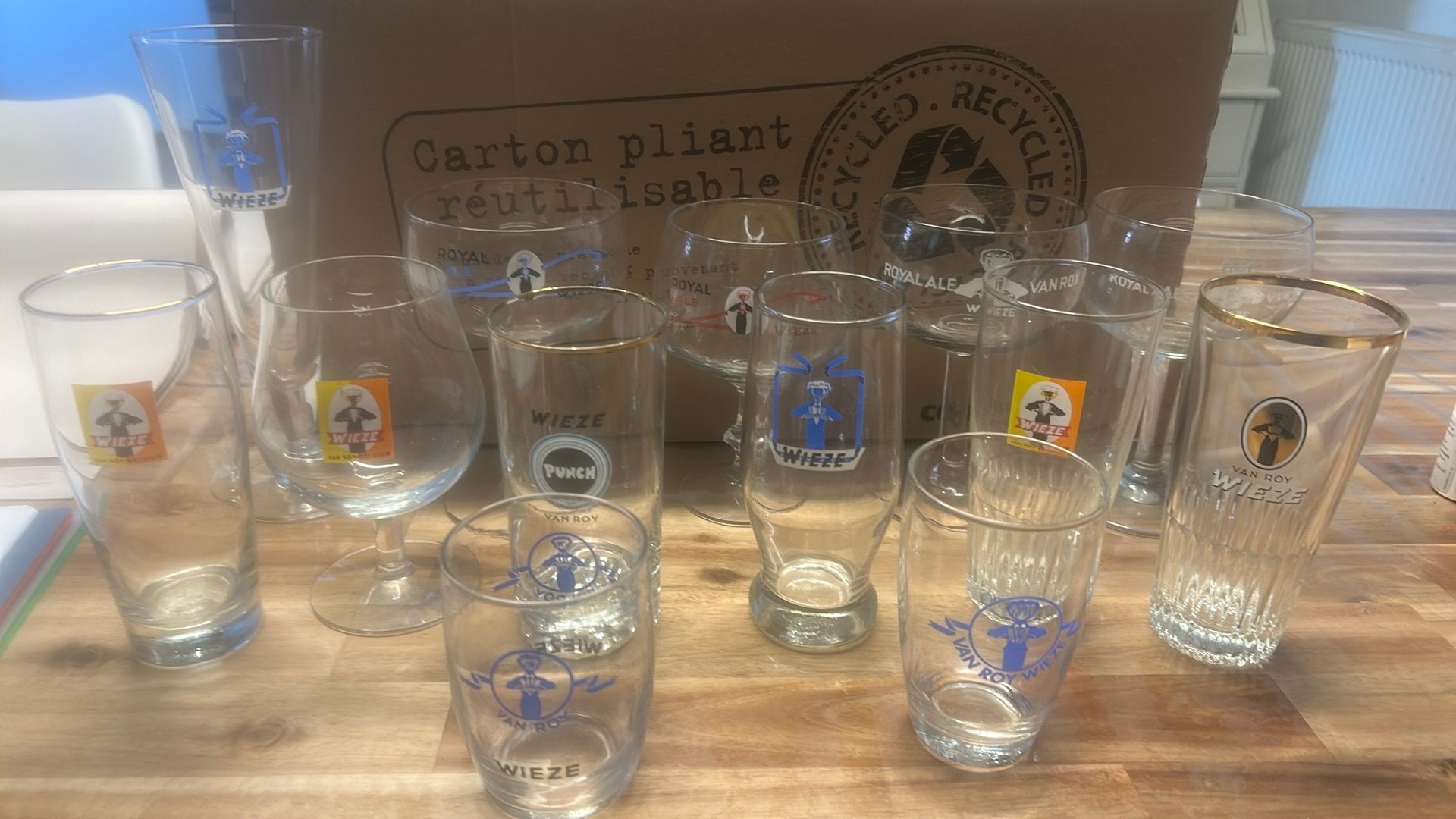 Lot verres Wieze, Ophalen of Verzenden