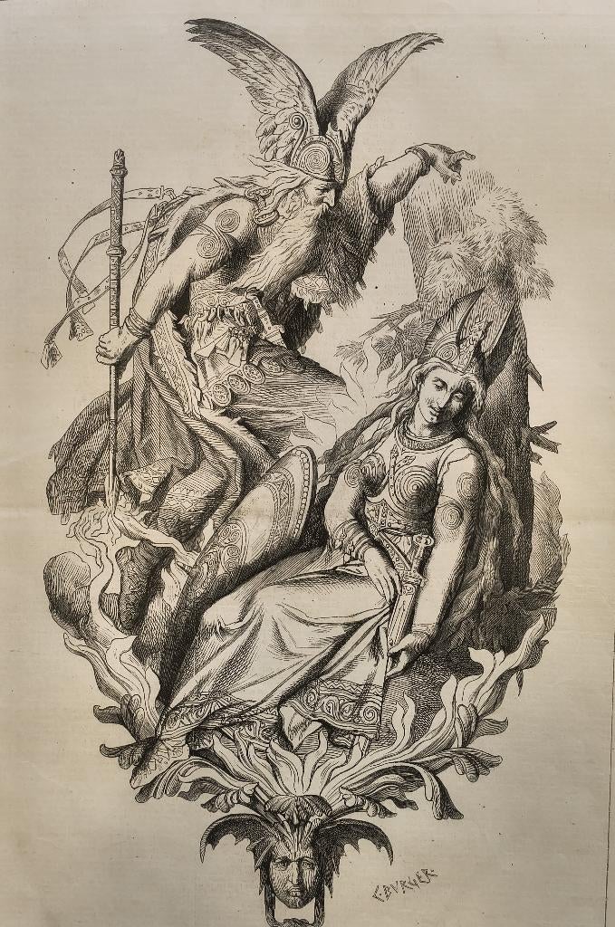 Wotan - Die Walküre - Richard Wagners, Ophalen of Verzenden, Gravure
