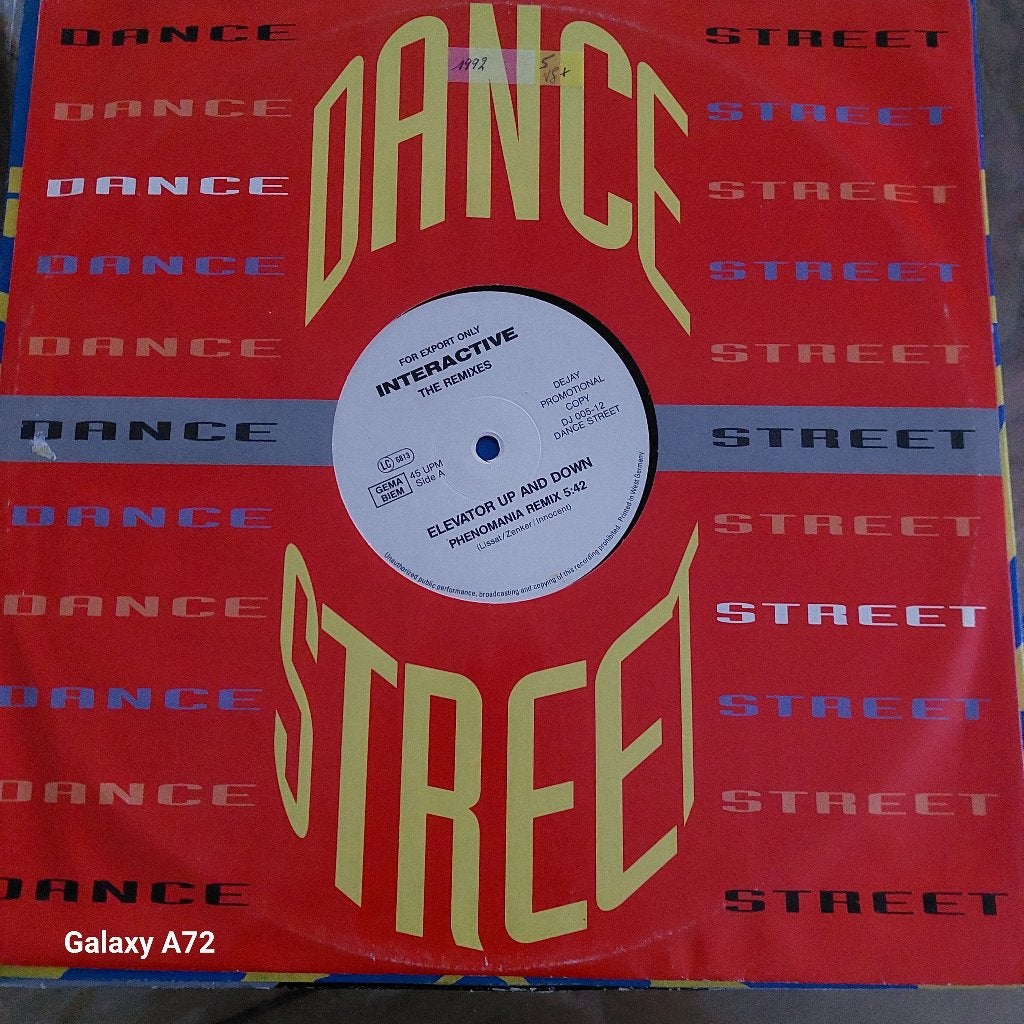 interactive elevator up and down rmxs 12 inch maxi, Cd's en Dvd's, Vinyl | Dance en House, Gebruikt, Hardcore, Ophalen of Verzenden