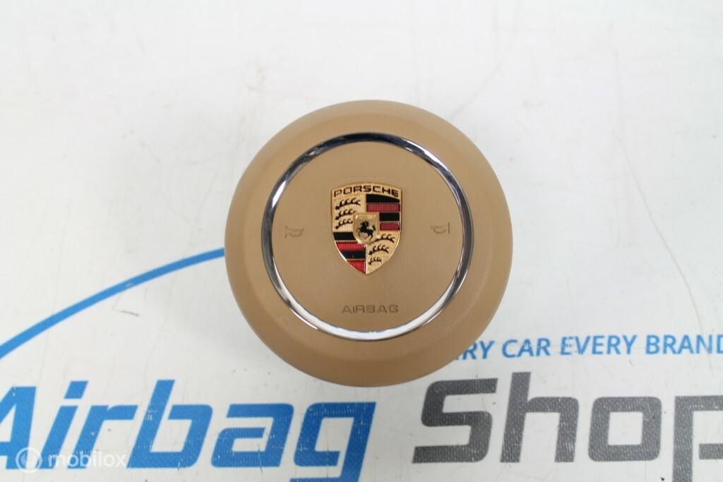 Stuur airbag beige Porsche Cayenne (2017-heden), Auto-onderdelen, Besturing, Gebruikt, Ophalen of Verzenden