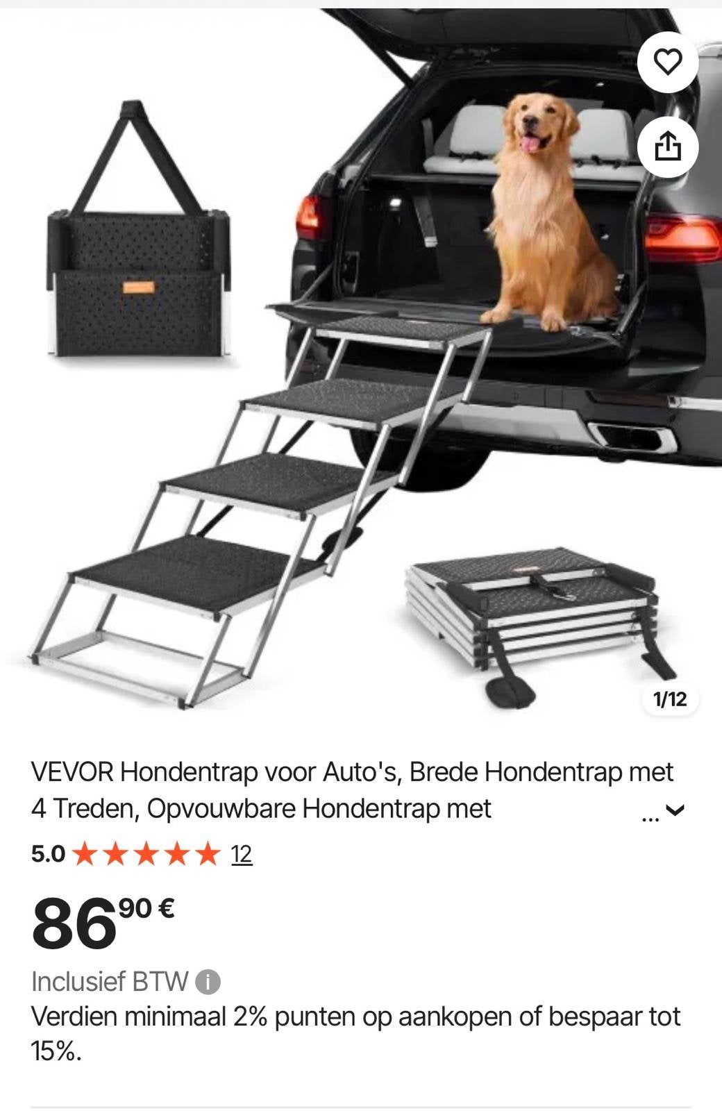 Hondentrap voor auto, Dieren en Toebehoren, Ophalen, Zo goed als nieuw