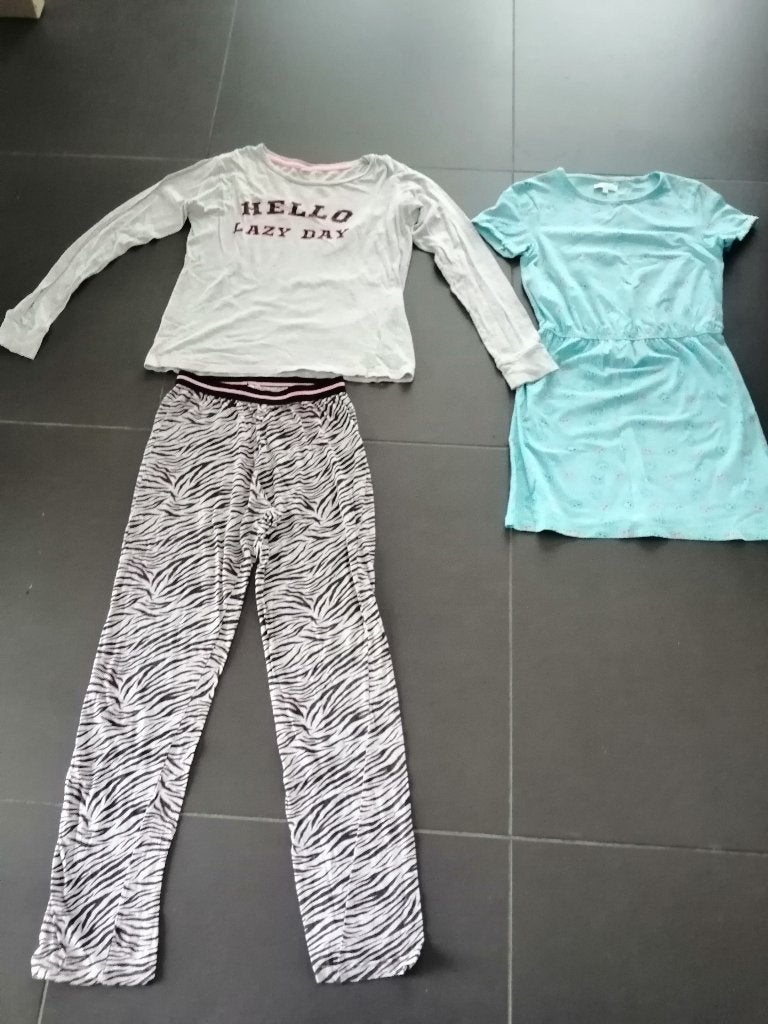 pyjama + kleedje meisjes 13 jaar, Kinderen en Baby's, Kinderkleding | Maat 158, Ophalen of Verzenden, Zo goed als nieuw, Meisje