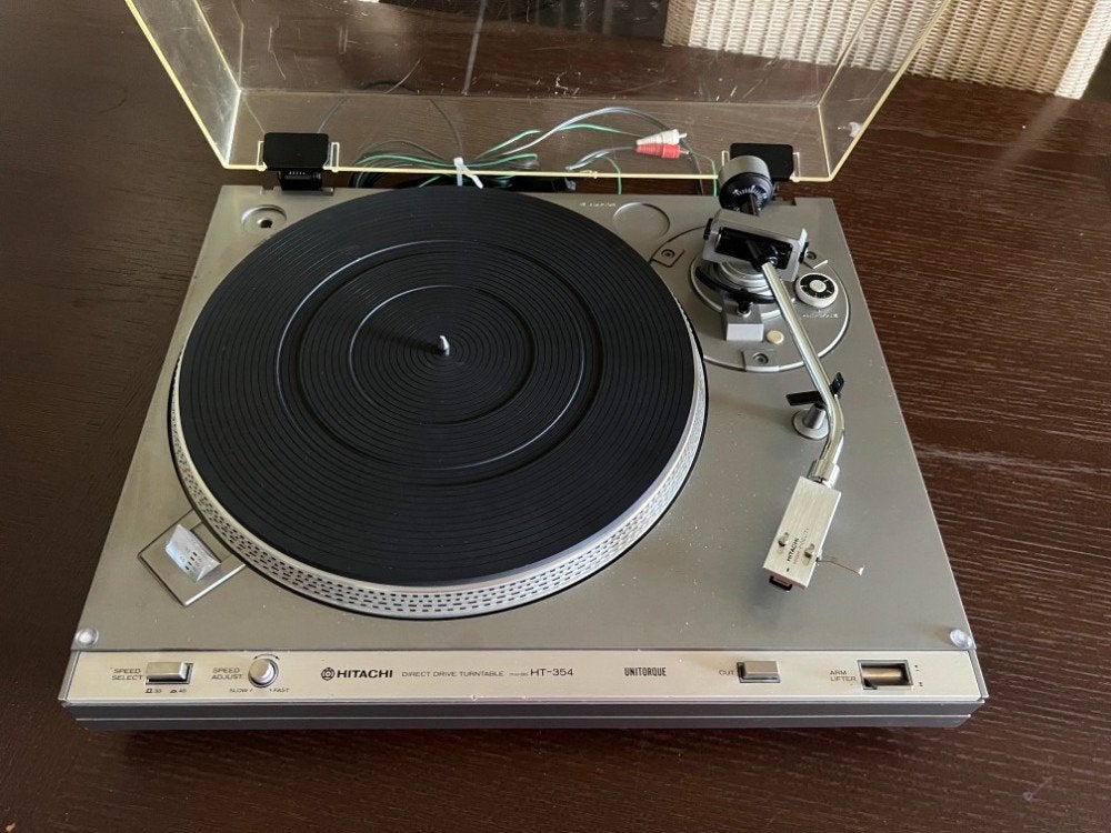 Hitachi HT 354 platenspeler, TV, Hi-fi & Vidéo, Tourne-disques, Utilisé, Tourne-disque, Autres marques, Réglage pitch, Automatique