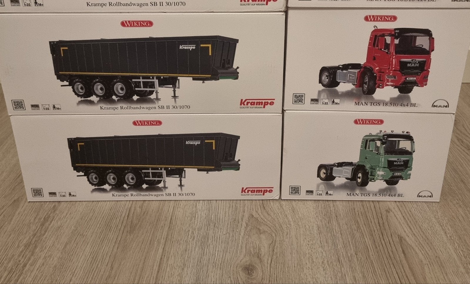 Lot de 3 chariots à roulettes MAN TGS + Krampe Wiking, Enlèvement ou Envoi, Neuf, Tracteur et Agriculture, Autres marques