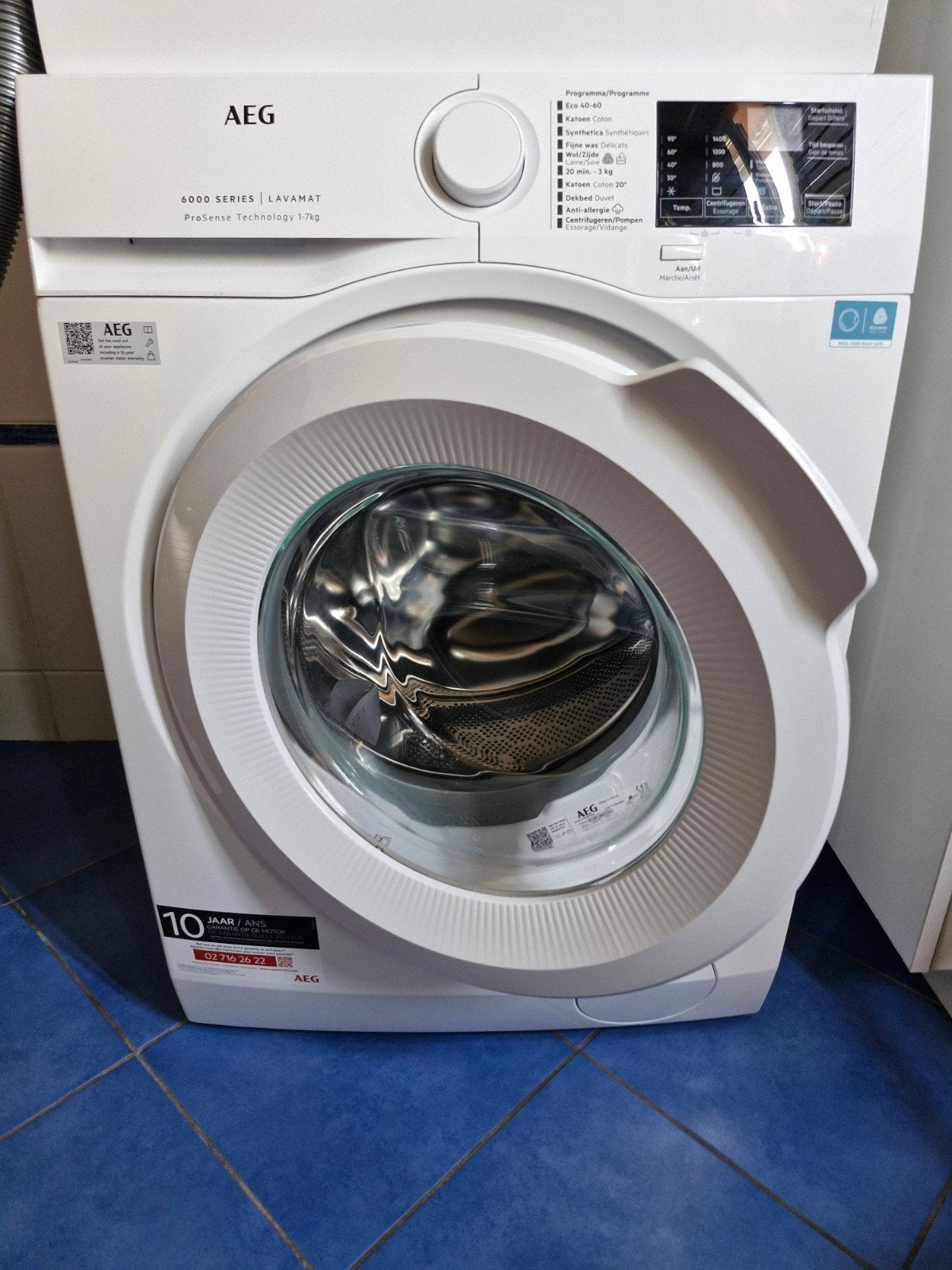 Machine à laver, Electroménager, 1200 à 1600 tours, 6 à 8 kg, Comme neuf, Chargeur frontal