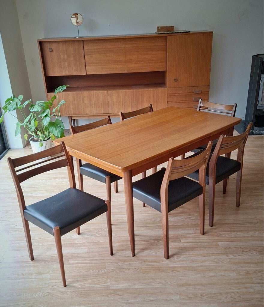 Vintage eetkamerset, Huis en Inrichting, Complete eetkamers, Ophalen