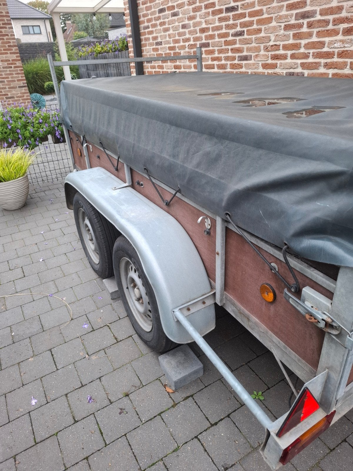 aanhangwagen dubbelas, Ophalen of Verzenden