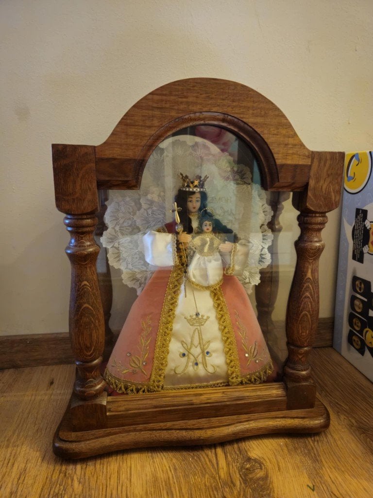 Mariabeeld in vitrinekast, Verzamelen, Ophalen, Gebruikt, Beeld(je)