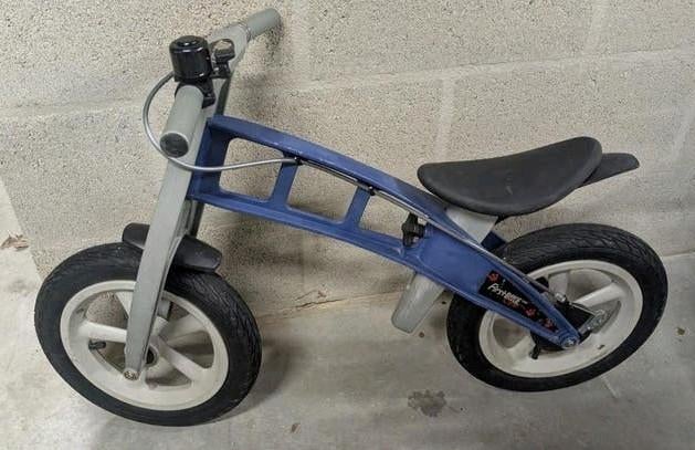 #loopfiets #First Bike #blauw #goede staat met bel en rem, Ophalen, Loopfiets