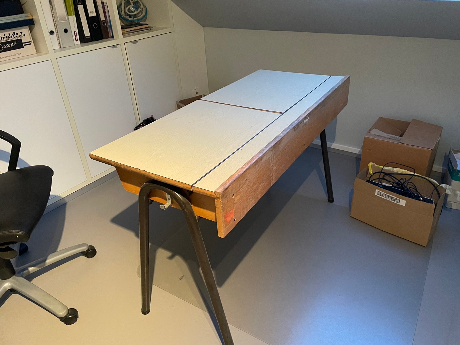 Vintage schoolbankje, Kinderen en Baby's, Ophalen, Gebruikt