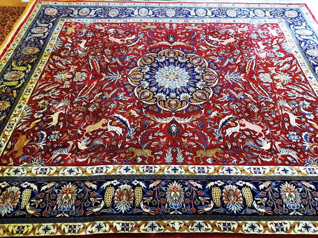 Perzisch handgeknoopt tapijt uit Iran (Isfahan) 305 x 245 cm, Maison & Meubles, Ameublement | Tapis & Moquettes, 200 cm ou plus