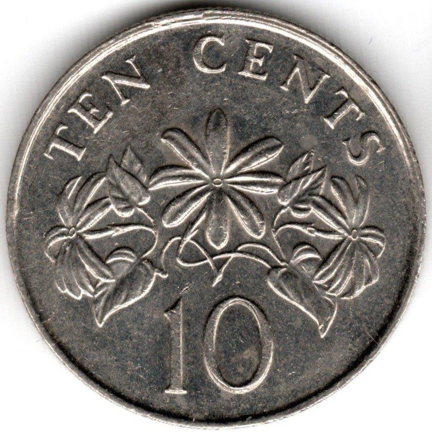 Singapour : 10 Cents 1987 KM #51 Ref 16102, Enlèvement ou Envoi, Asie du Sud Est, Monnaie en vrac