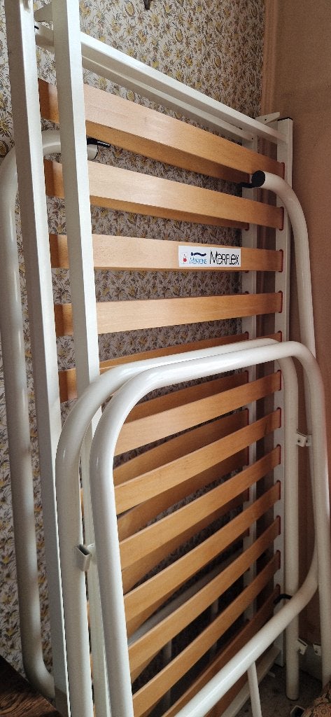 Stapelbed metaal wit, Ophalen, Stapelbed