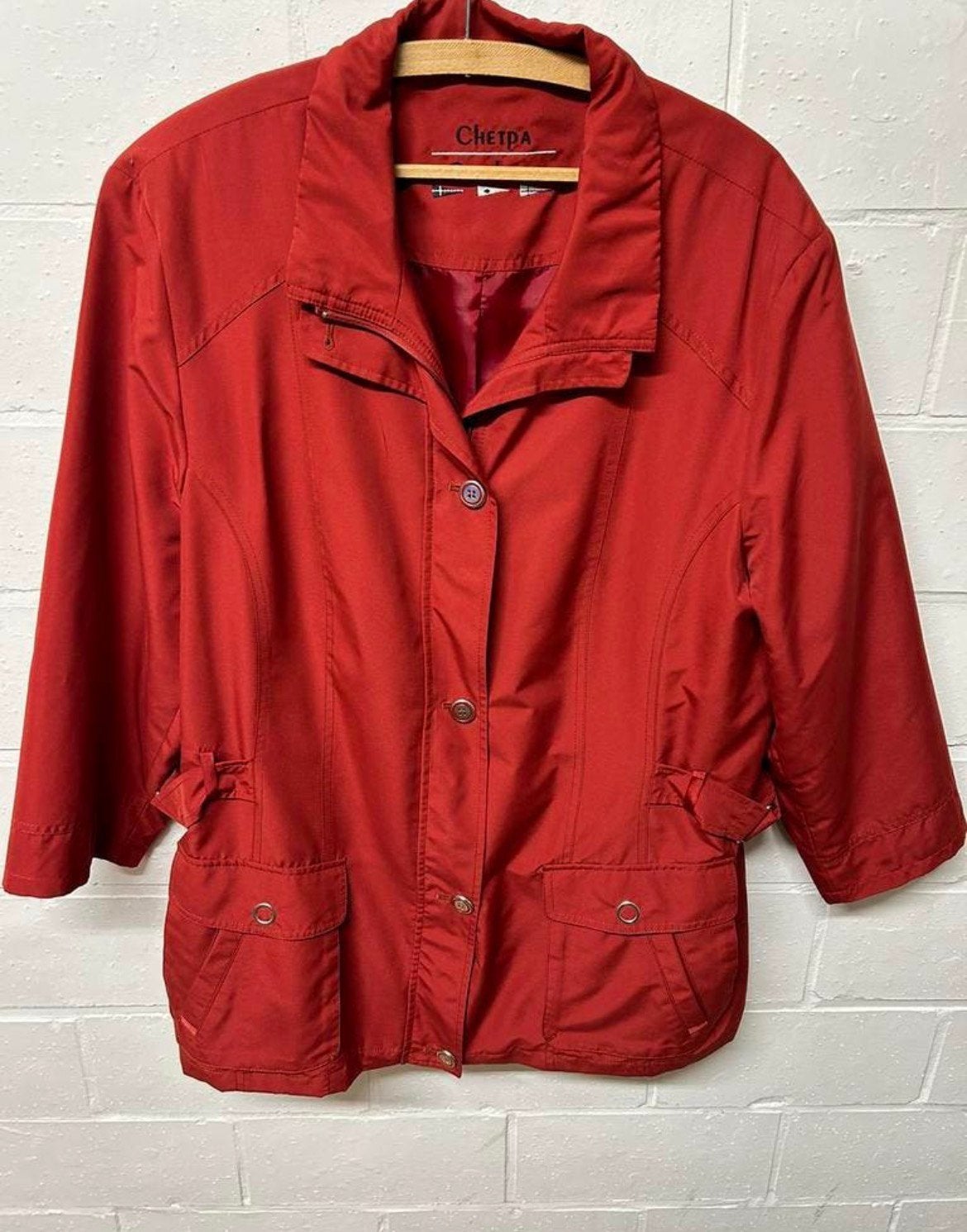 Rode mannen jas Chetpa outdoor maat 52 of L, Kleding | Heren, Jassen | Winter, Ophalen of Verzenden, Gedragen, Maat 52/54 (L)