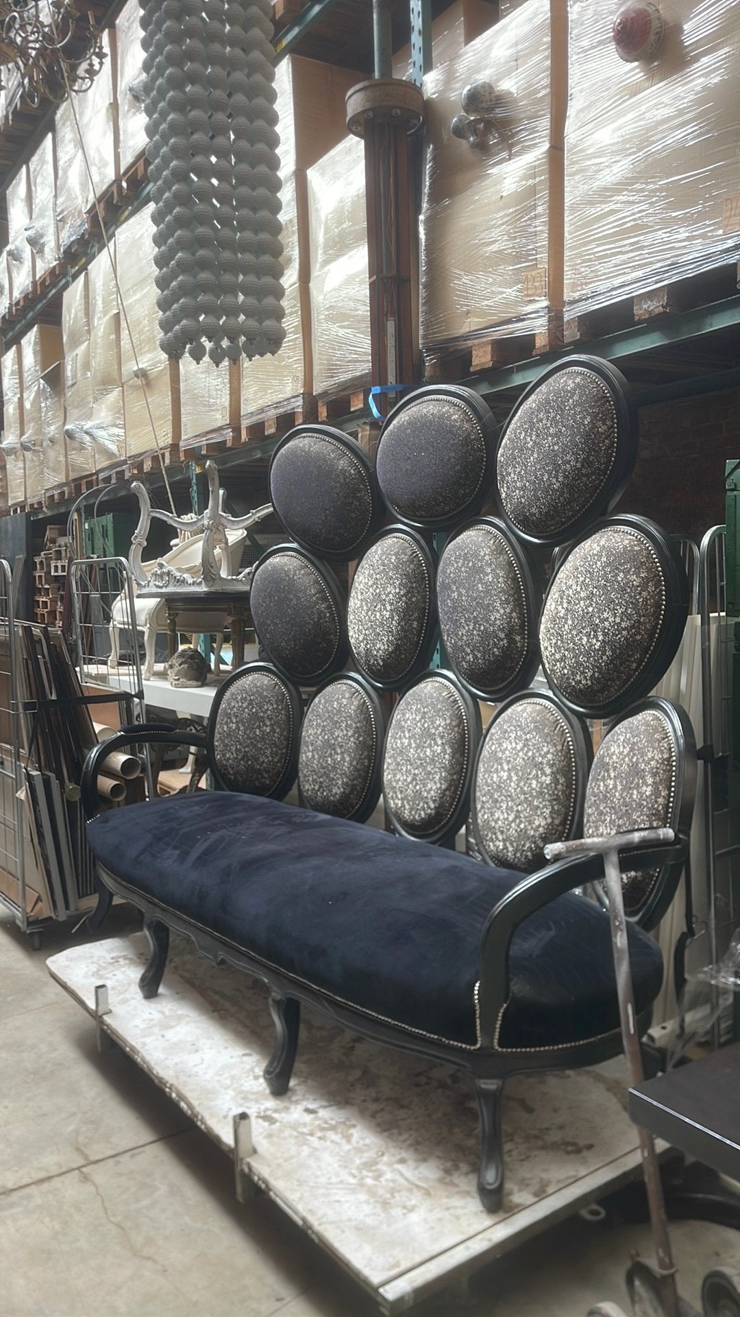Xl barok bank speciaal design, Ophalen