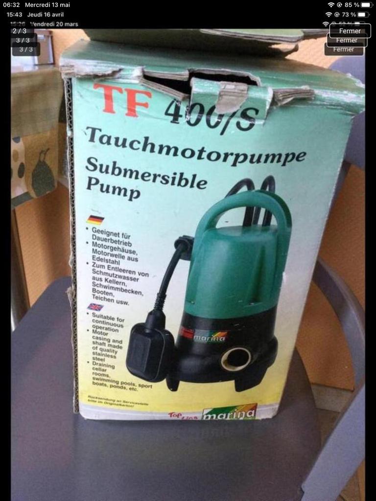 POMPE IMMERGÉE, Utilisé