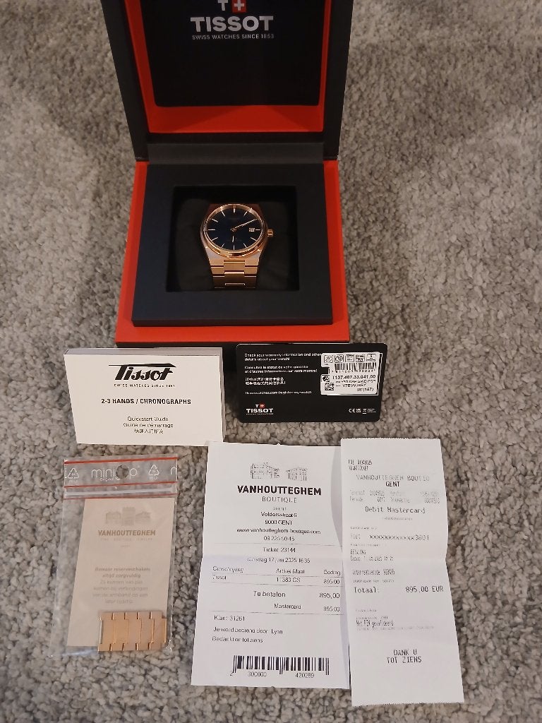 Tissot prx 80 rose gold, Ophalen