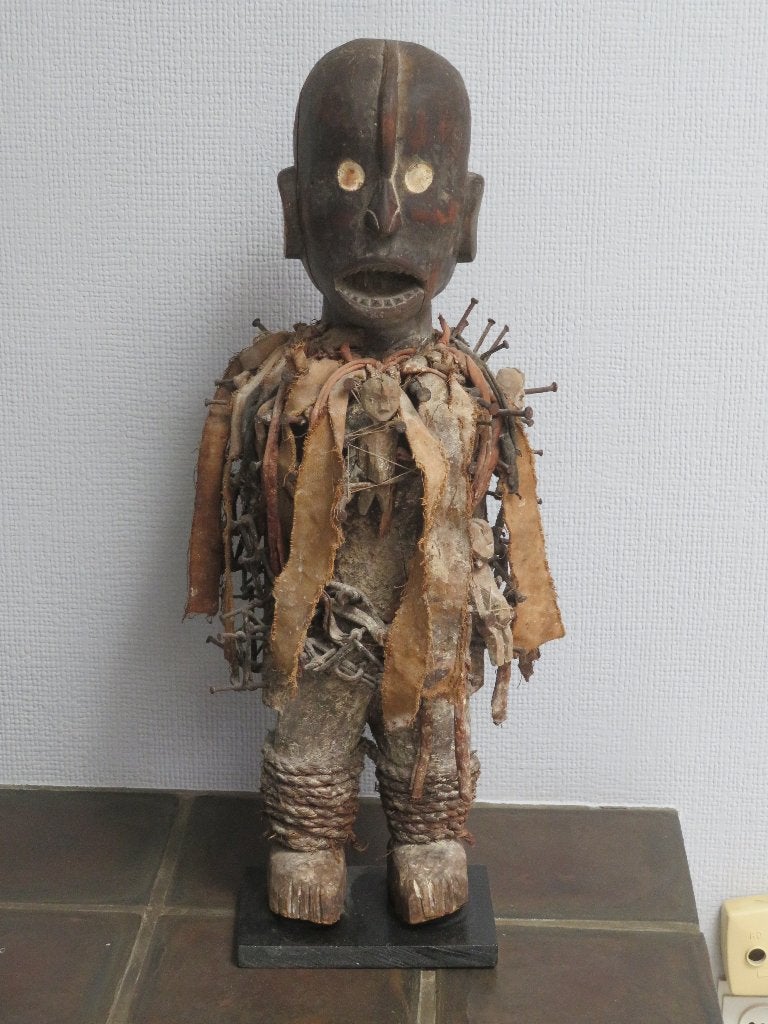 Fetisch beeld Bakongo, 68 cm, Sculpture, Afrique, Brun
