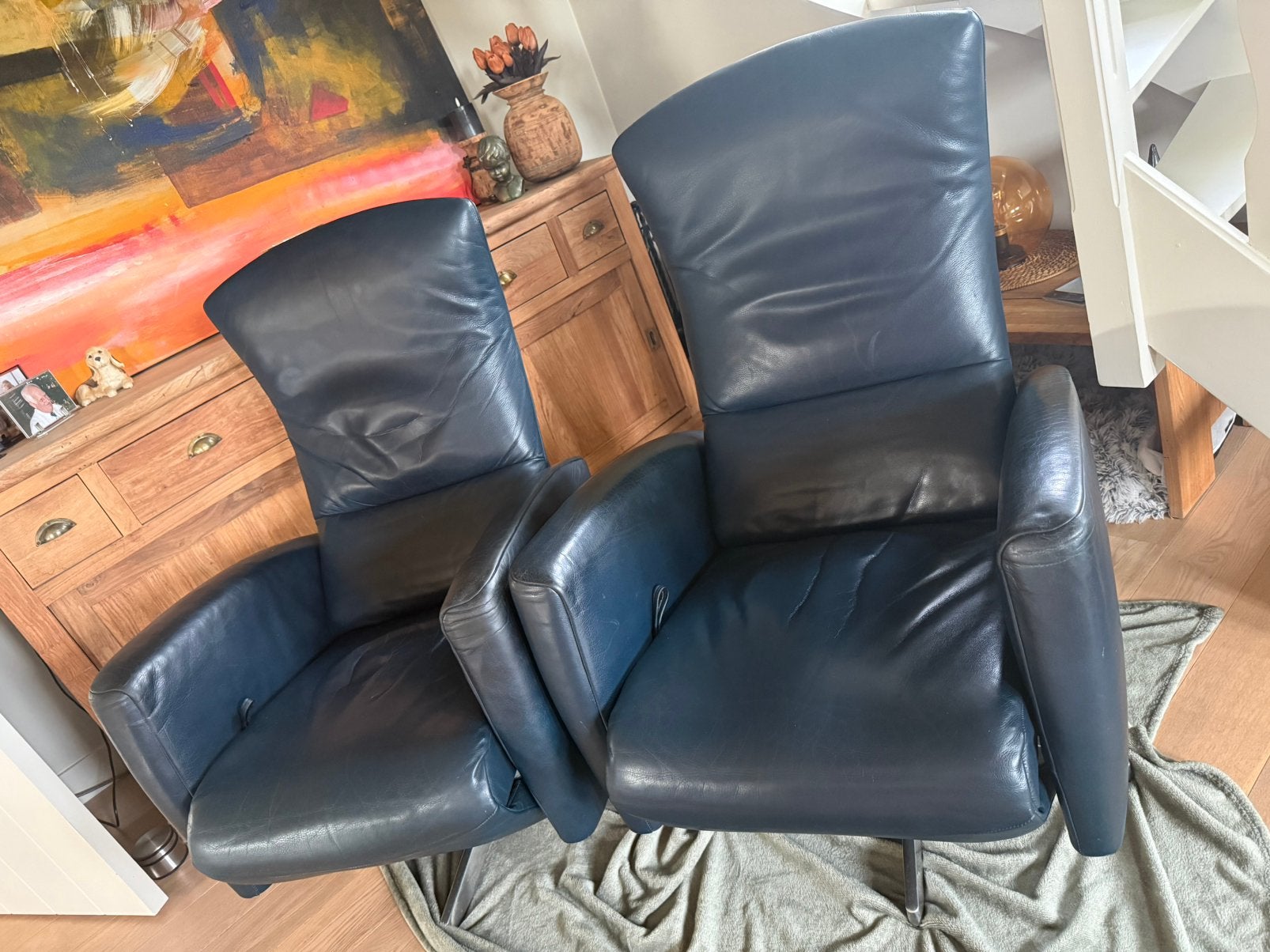 2x relax Jori et canapé 2 places en cuir, Maison & Meubles, Enlèvement, Utilisé