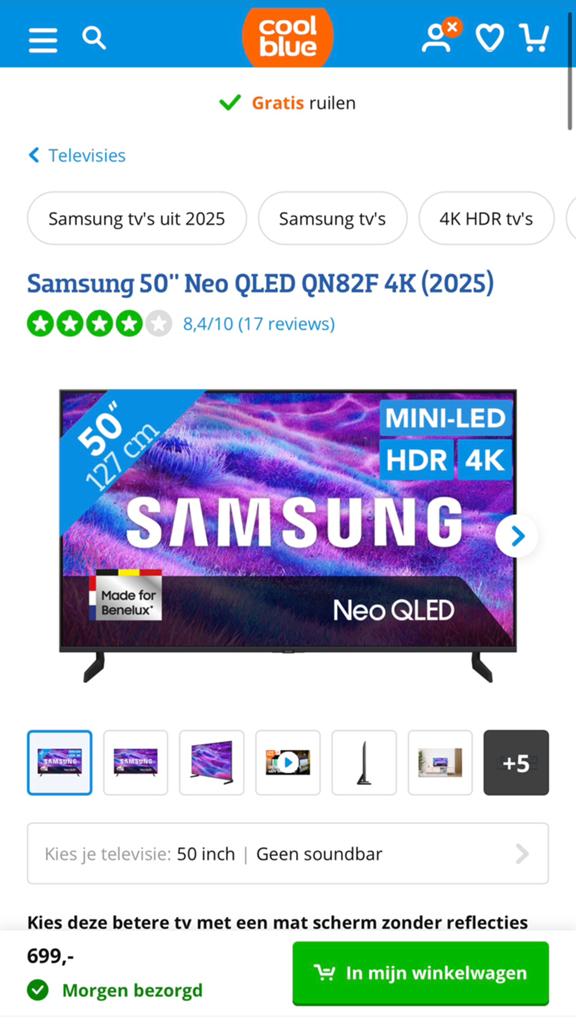 Téléviseur Samsung QLED 4k 50 pouces (parfait état), TV, Hi-fi & Vidéo, Télévisions, QLED, Samsung, Enlèvement