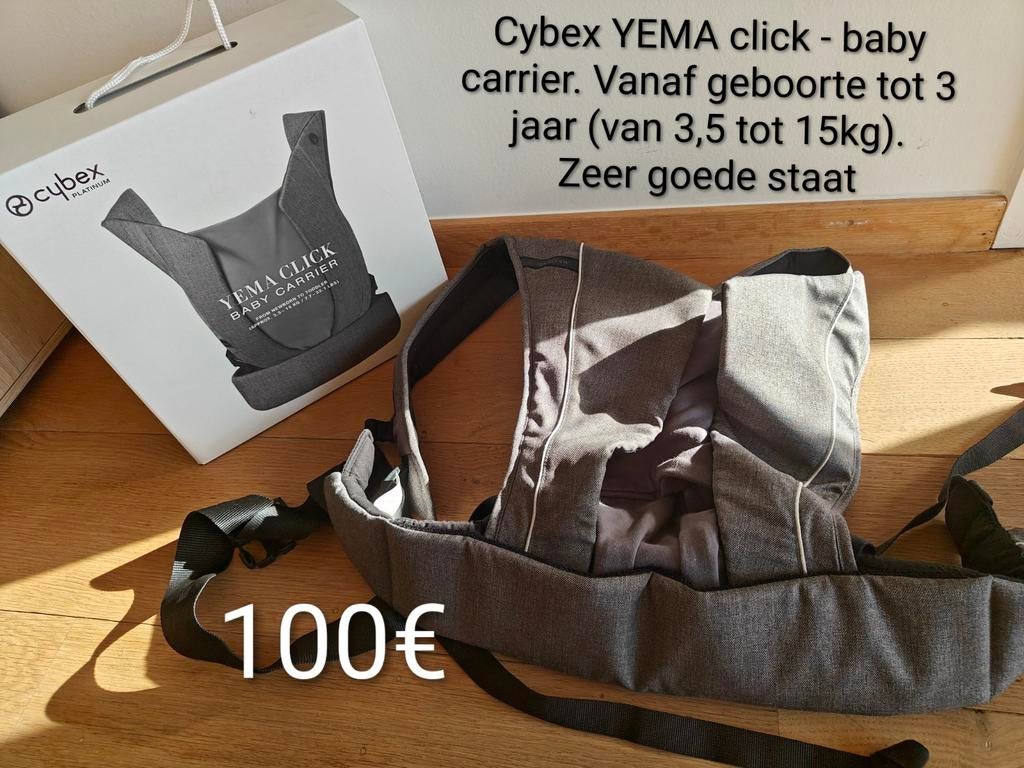 Cybex YEMA click - draagzak - zeer goede staat - tot 3 jaar, Autres marques, Porte-bébé, Enlèvement ou Envoi, Comme neuf
