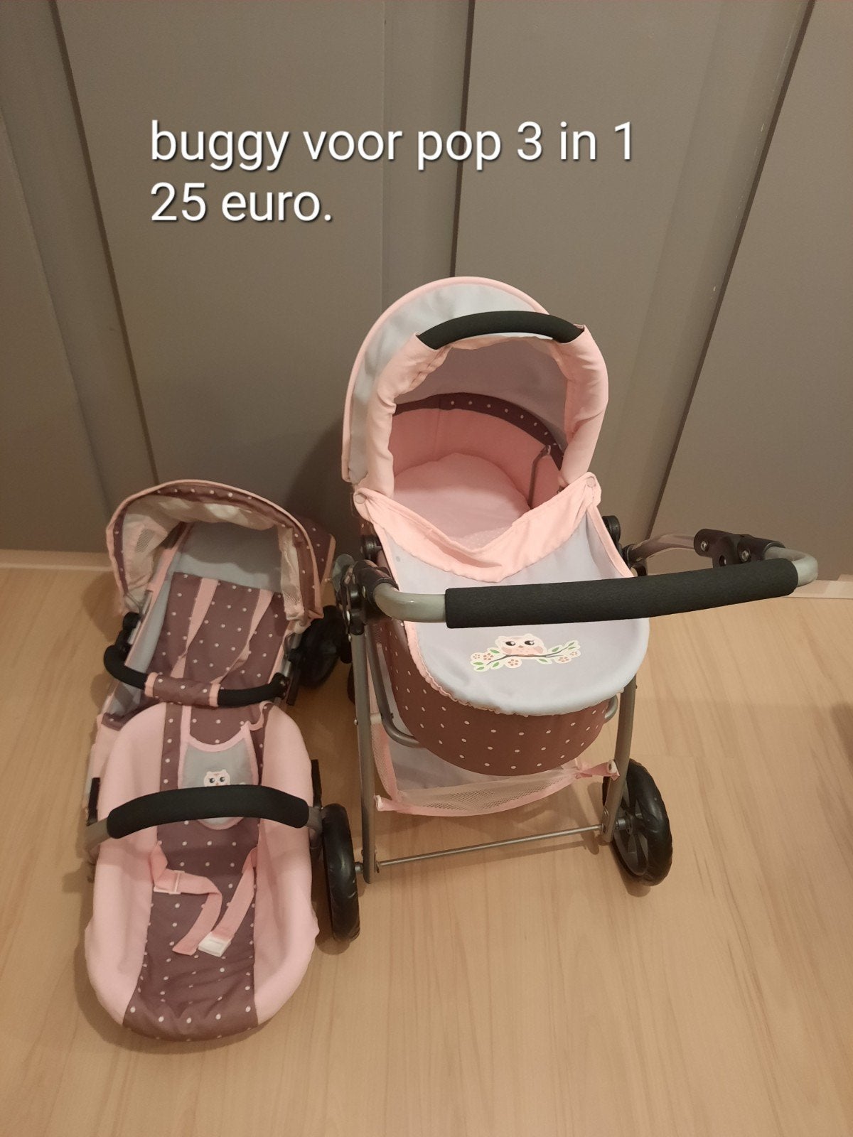 Buggy voor pop 3 in 1, Ophalen
