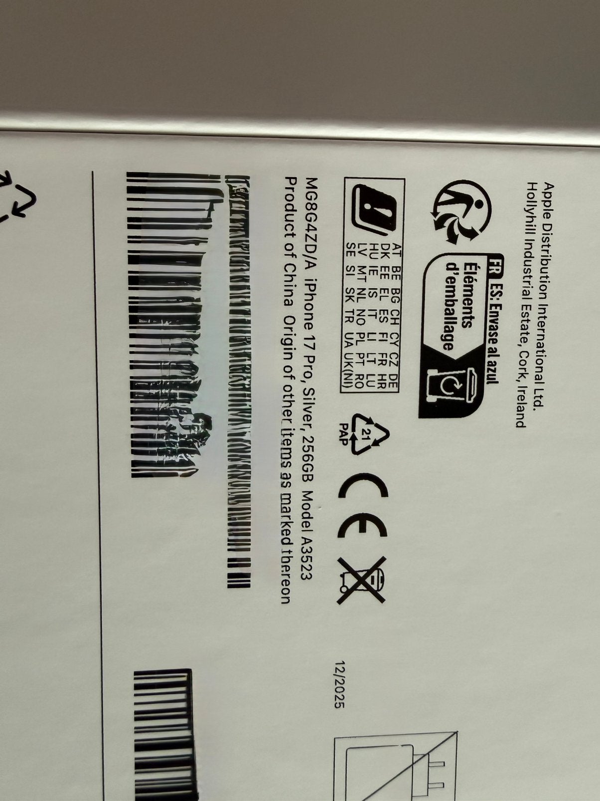 Iphone 17 pro 256gb silver scellé, Télécoms, Téléphonie mobile | Apple iPhone, Gris, Autres modèles, Enlèvement, Sans abonnement