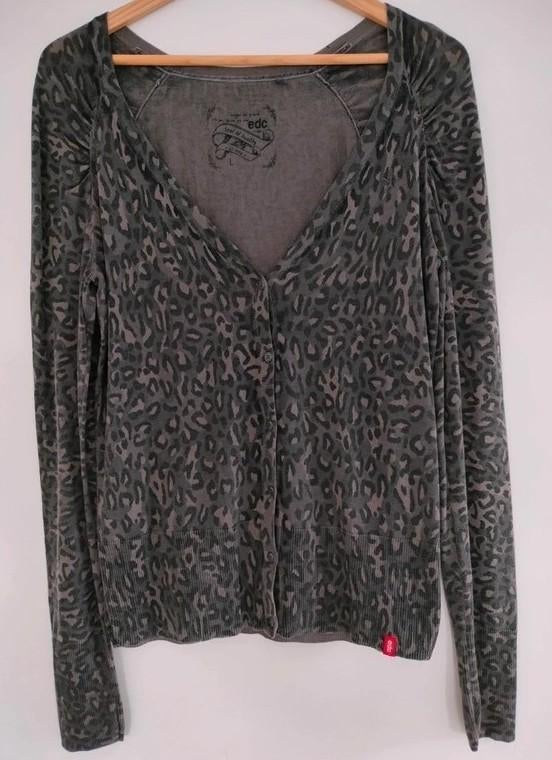 Prachtig leopard vestje Esprit EDC medium/Smal, Maat 38/40 (M), Ophalen of Verzenden, Zo goed als nieuw, Grijs