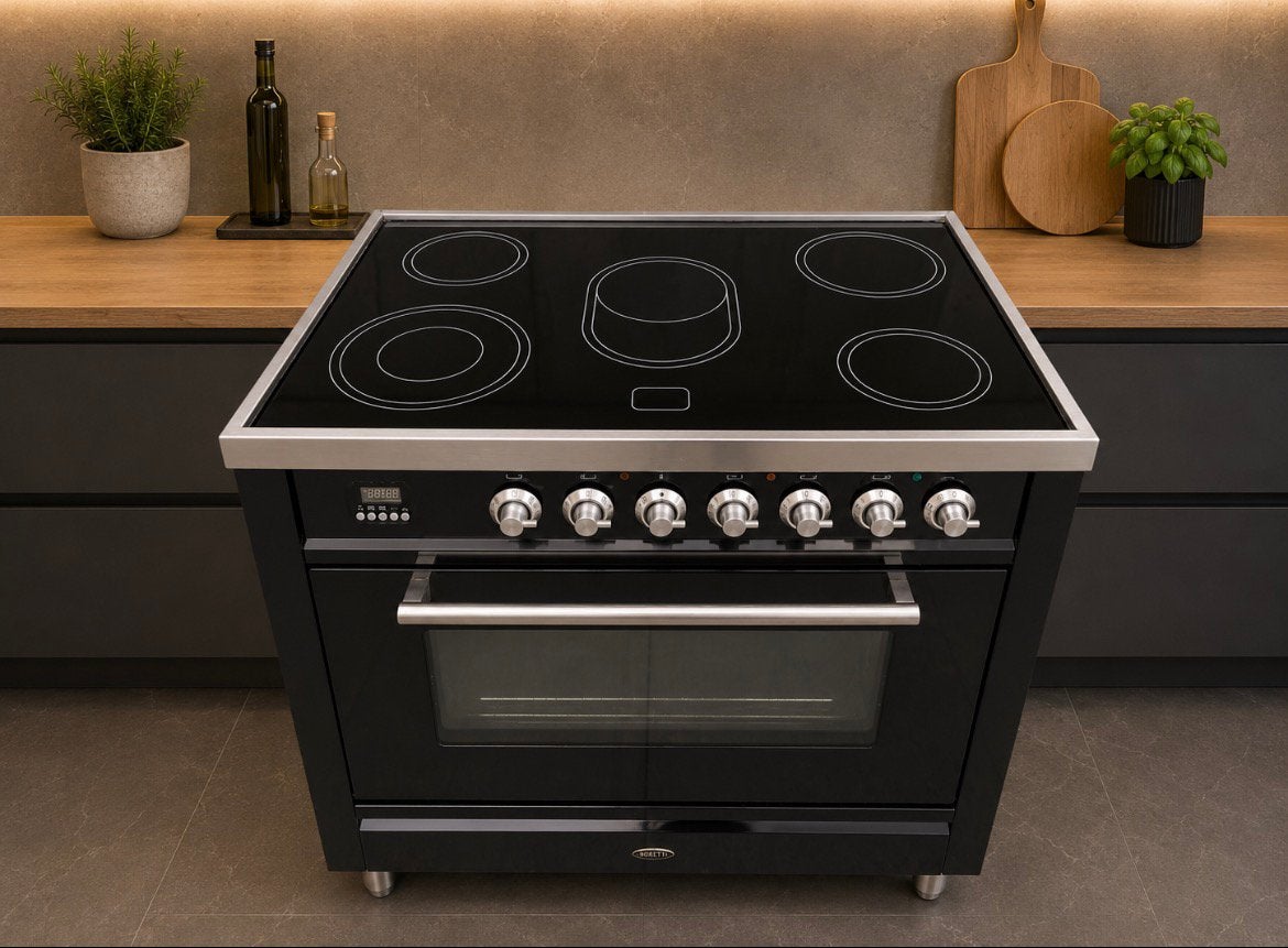 Cuisinière électrique (céramique) Boretti, Electroménager, Classe énergétique A ou plus économe, Céramique, Enlèvement, Utilisé