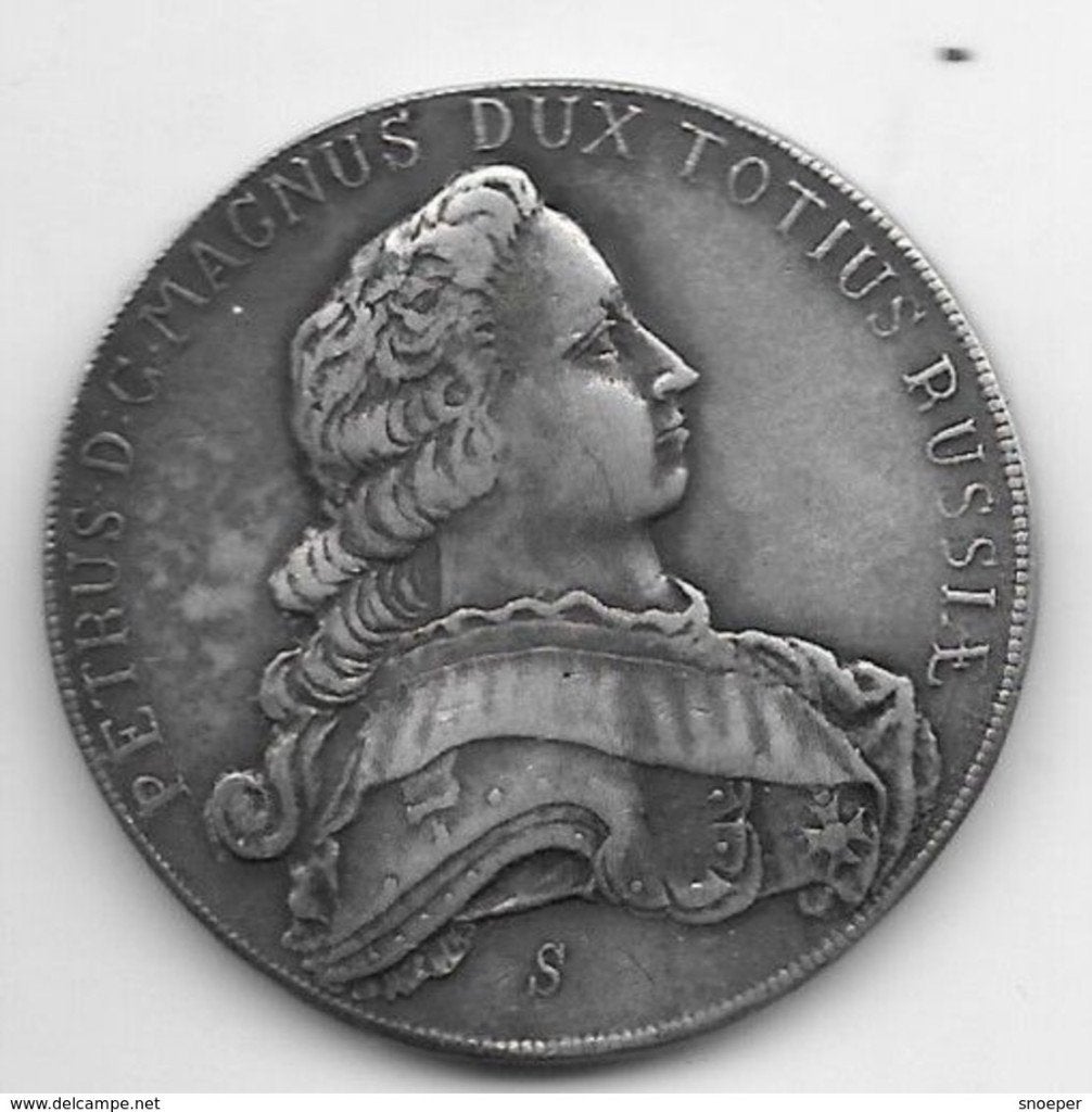 schleswig -holstein peter III THALER 1753s 24 GRAM COPY!!!, Verzenden, Duitsland, Losse munt