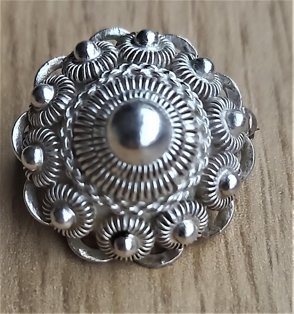 broche vintage hollandaise en argent, Enlèvement ou Envoi, Argent, Broche