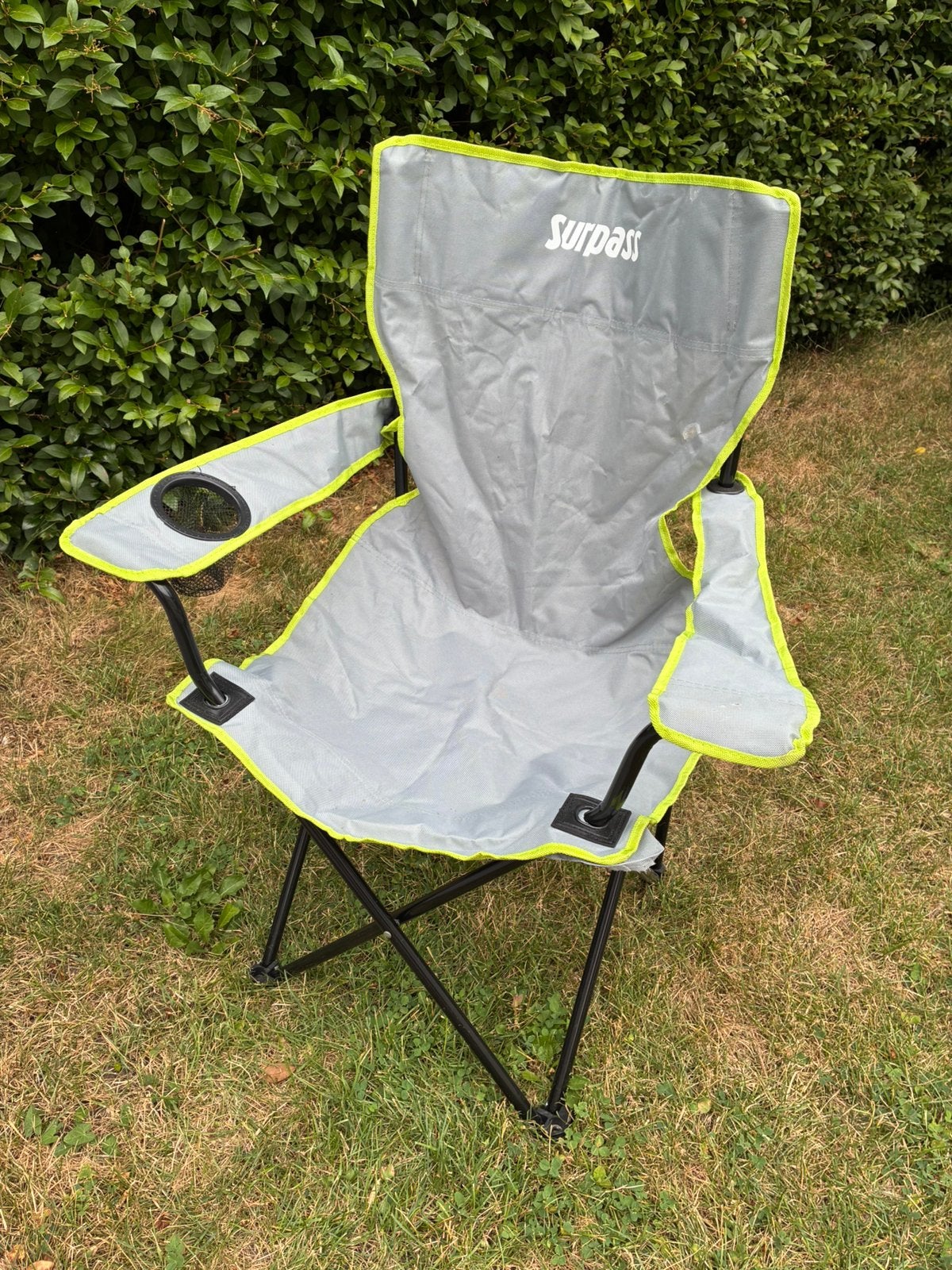 Opvouwbare campingstoel met bekerhouder – inclusief draagtas, Ophalen, Zo goed als nieuw