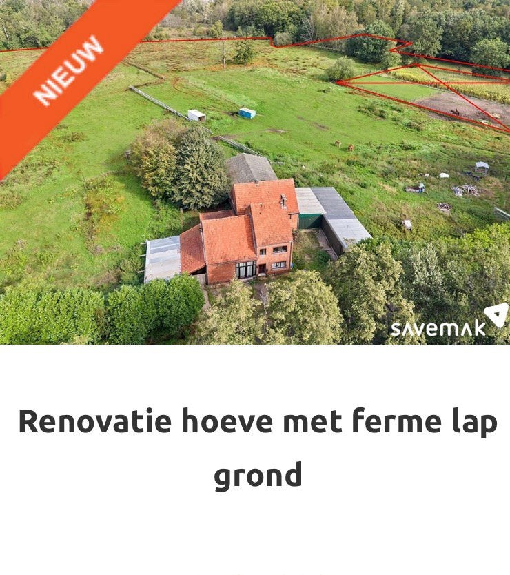 Te renoveren hoeve met bijna 50000m2 grond