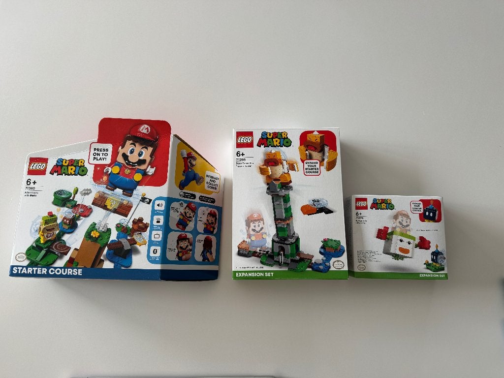 LEGO SUPER MARIO starterset incl 2 expansion sets vr 60€!, Enlèvement, Comme neuf, Autres marques
