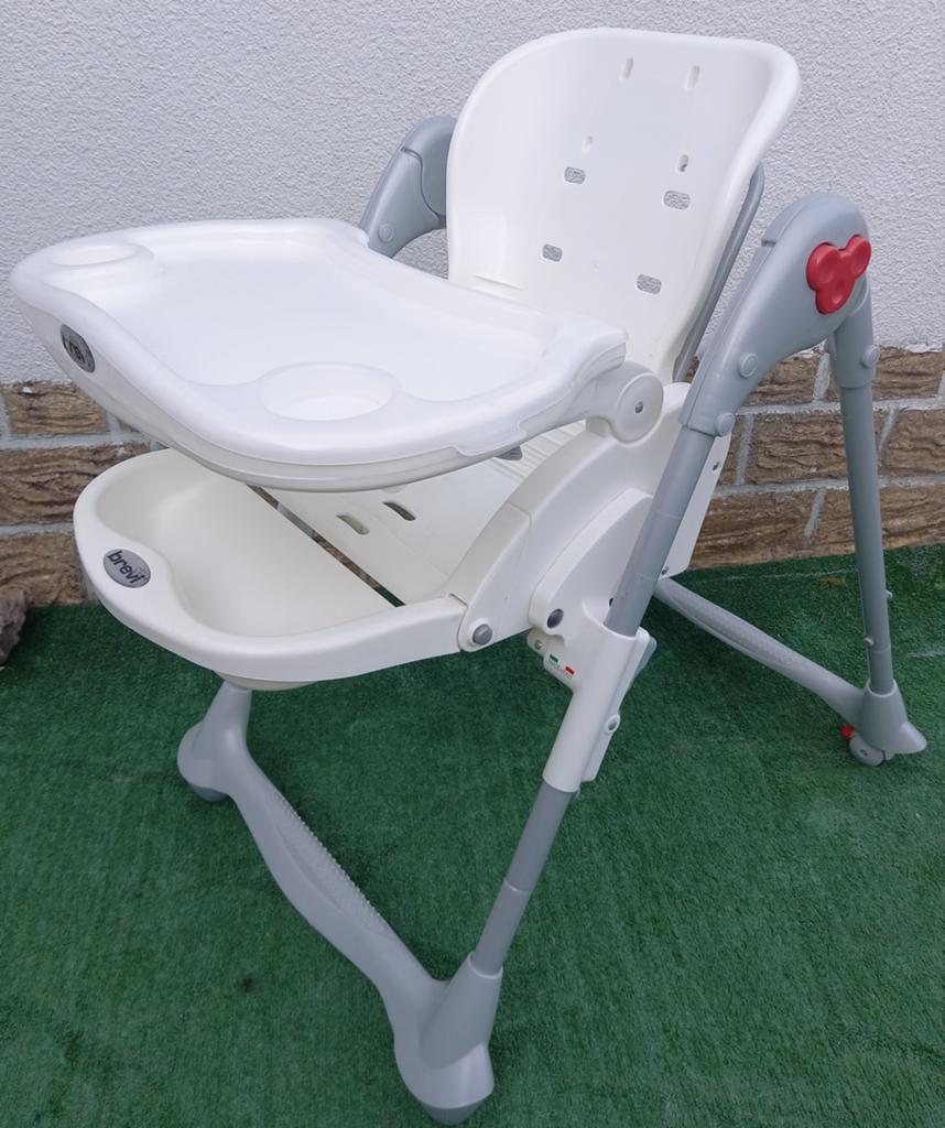 Chaise haute pour bébé- brevi blanc, Enlèvement, Utilisé, Chaise pliante, Plateau amovible