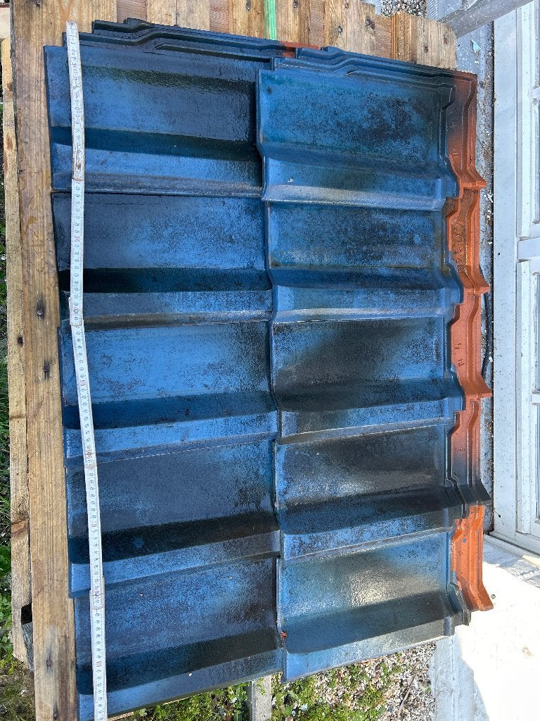 Keramische Dakpannen blauw glazuur (Wienerberger), Bricolage & Construction, Tuiles & Revêtements de toit, Pierre ou Argile, Comme neuf