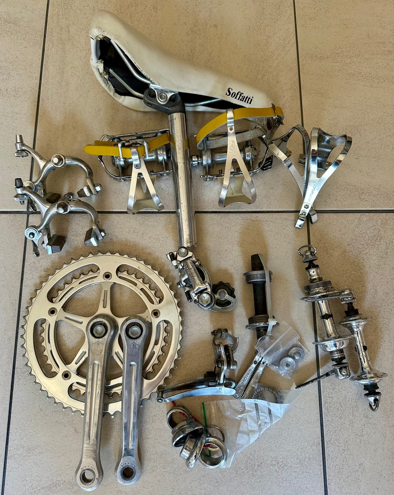 Lot de pièces vintage Campagnolo, Enlèvement ou Envoi, Utilisé