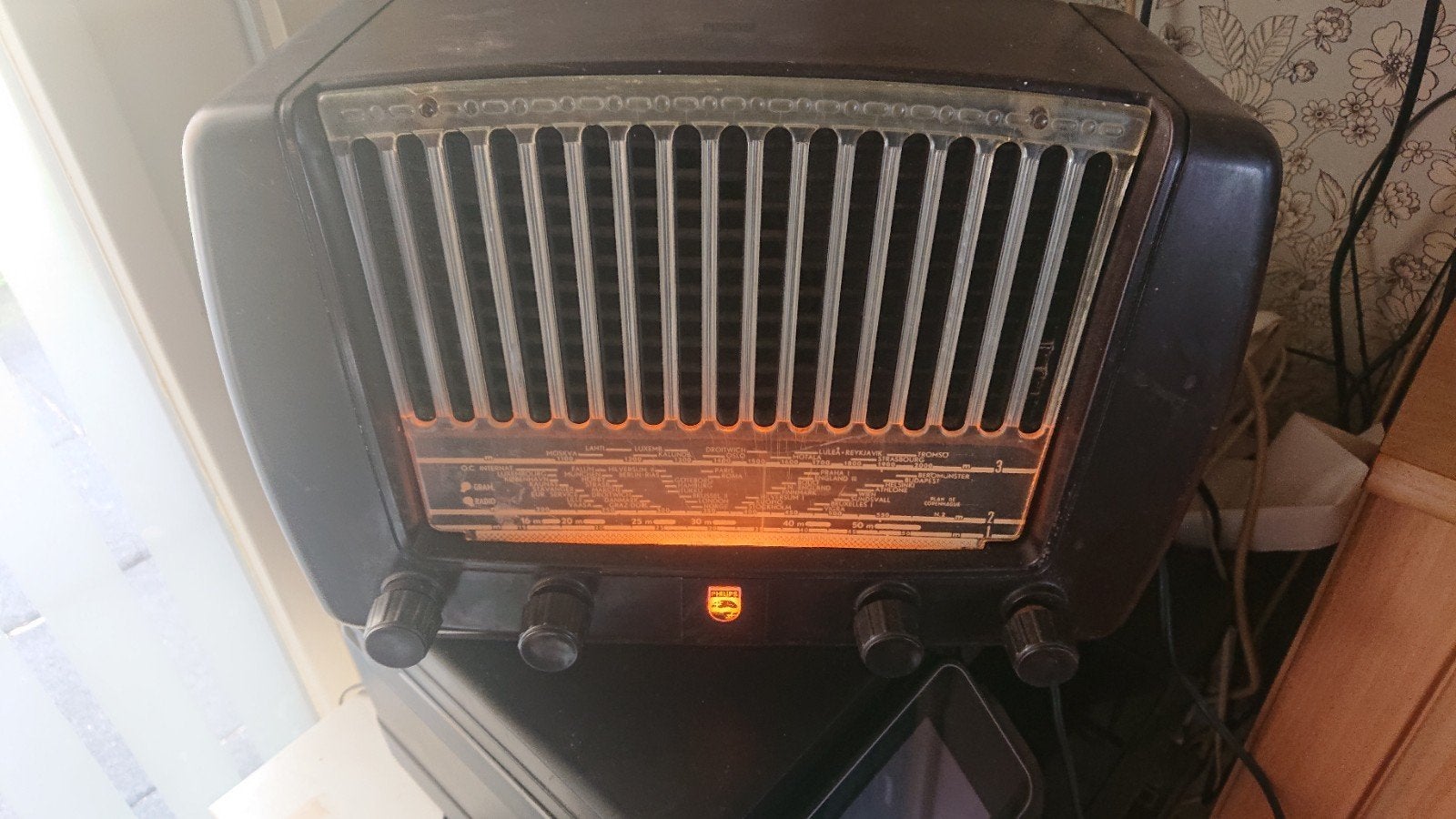 Philips BX310A /03 bakelieten buizenradio, Ophalen of Verzenden