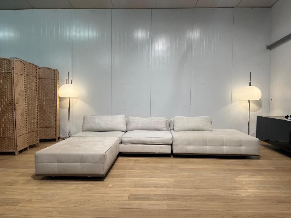 NEUF Minotti Lawrence canapé d’angle sur mesure + garantie, Neuf, 150 cm ou plus, Quatre personnes ou plus, Tissus