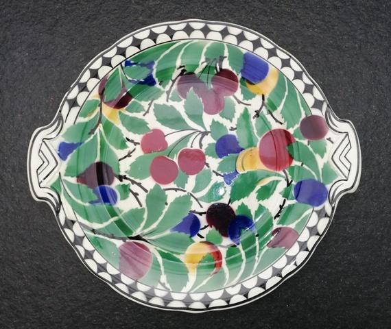 Art Nouveau/Jugendstil taartschaal  V&B Wallerfangen., Antiek en Kunst, Ophalen of Verzenden