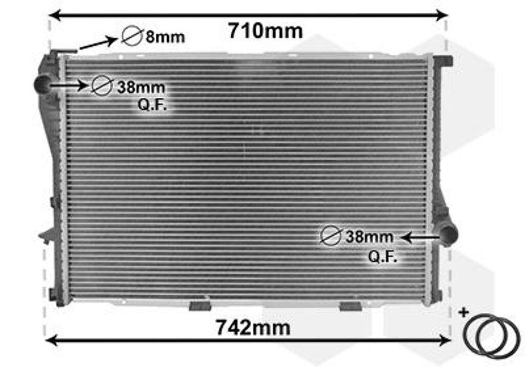 Radiateur 428x650x40 MM schakel BMW 3 serie E30 4 cyl  17111, -, -, Nieuw, Ophalen of Verzenden