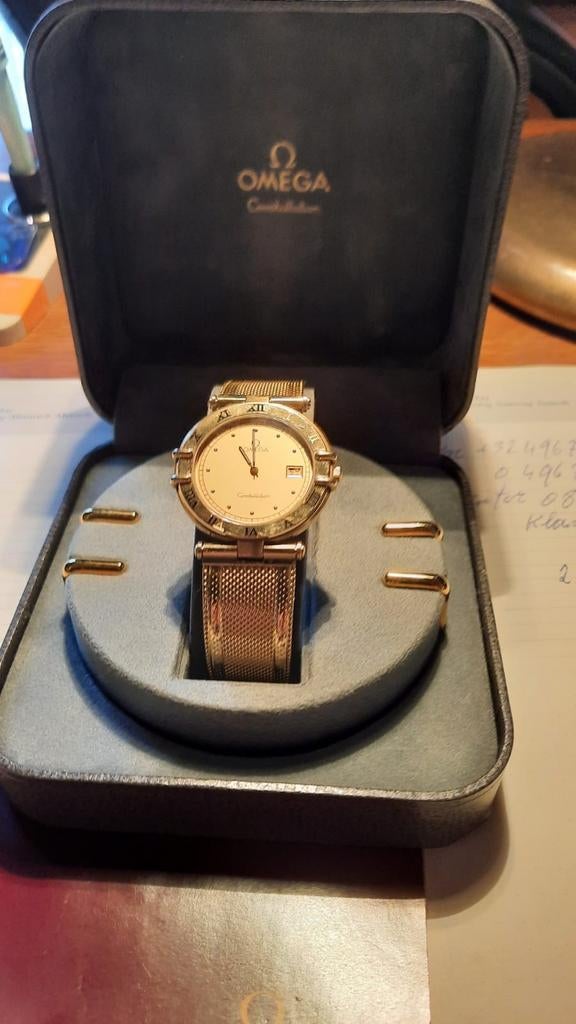 Omega Brogelet massief  goud 18 karaad, Handtassen en Accessoires, Horloges | Heren, Ophalen, Polshorloge, Zo goed als nieuw, Goud