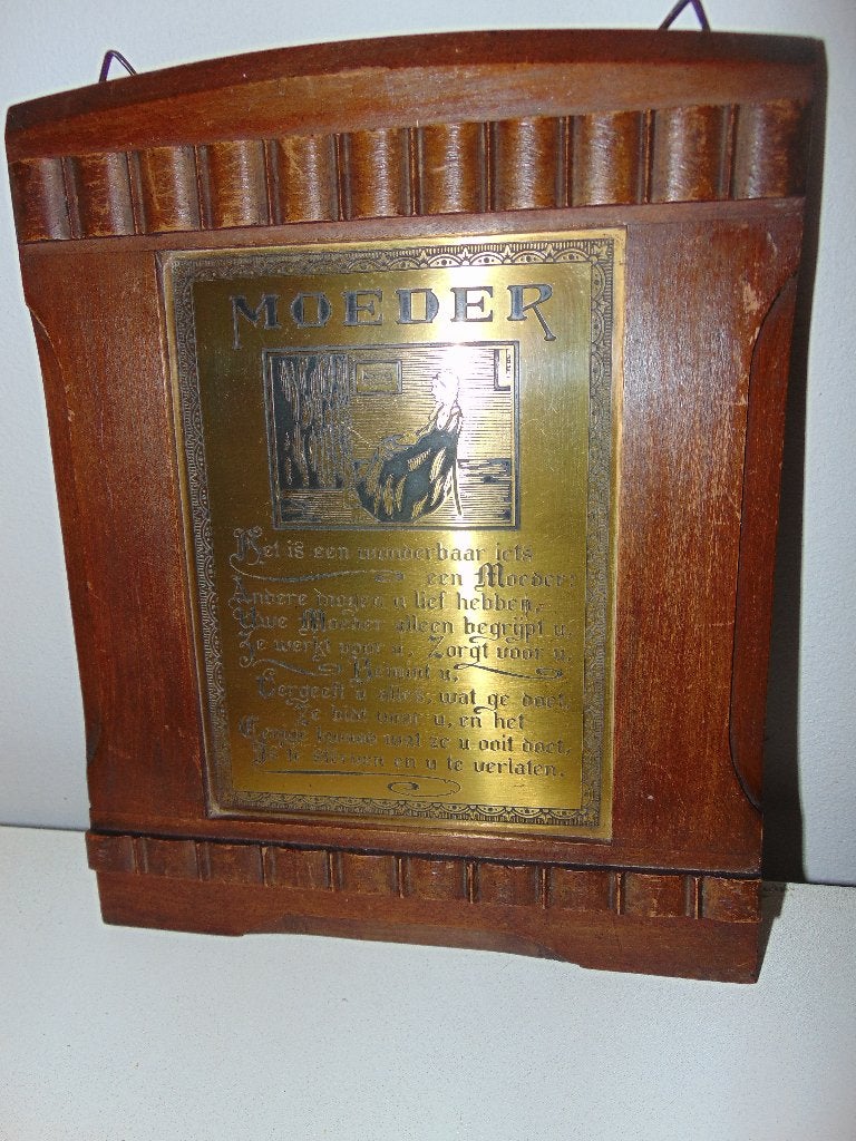 Oude ingekaderde spreuk 'moeder', Ophalen of Verzenden