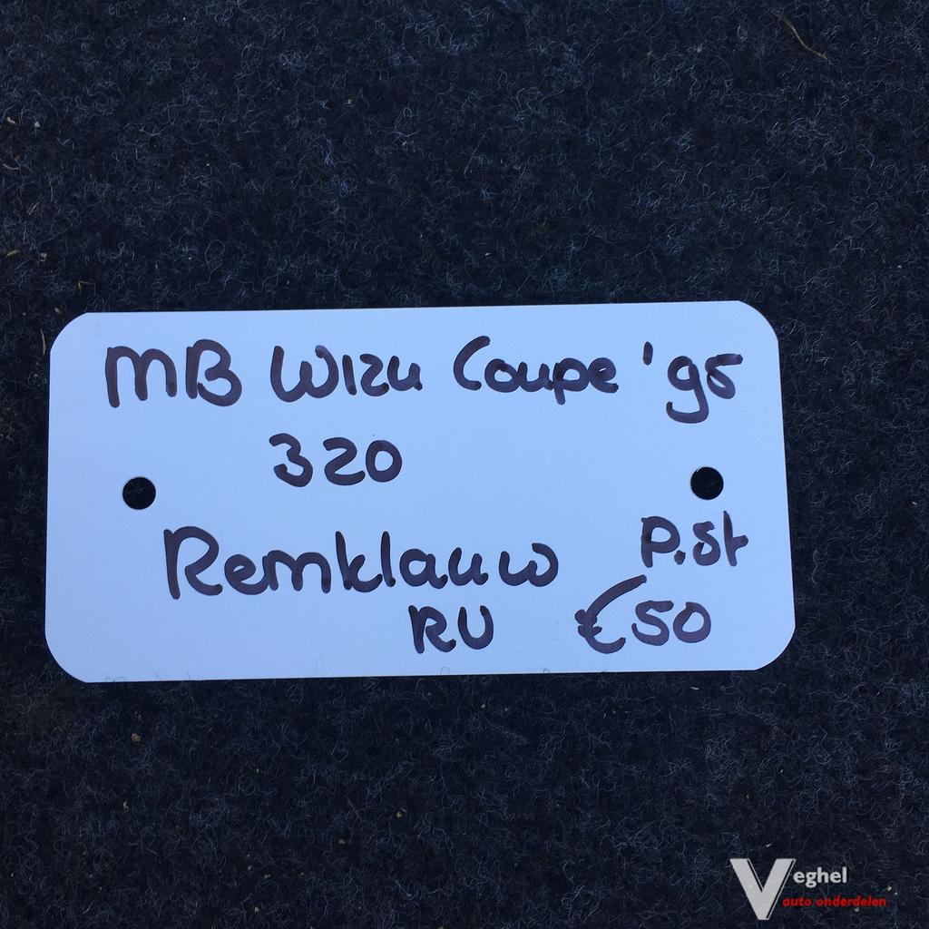 Mercedes W124  3.2 Benzine  Coupe   Remklauw Linksachter of, Gebruikt, -, -, Ophalen of Verzenden