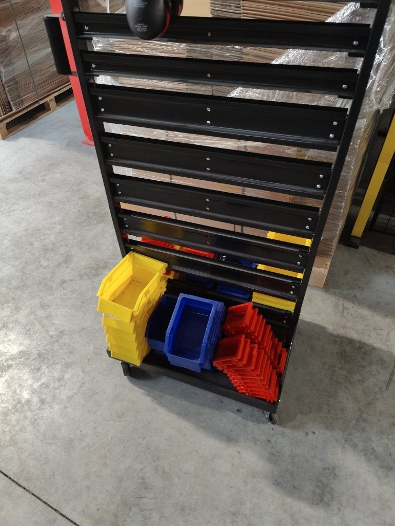 Rolkarretje met bakjes, Ophalen, Zo goed als nieuw