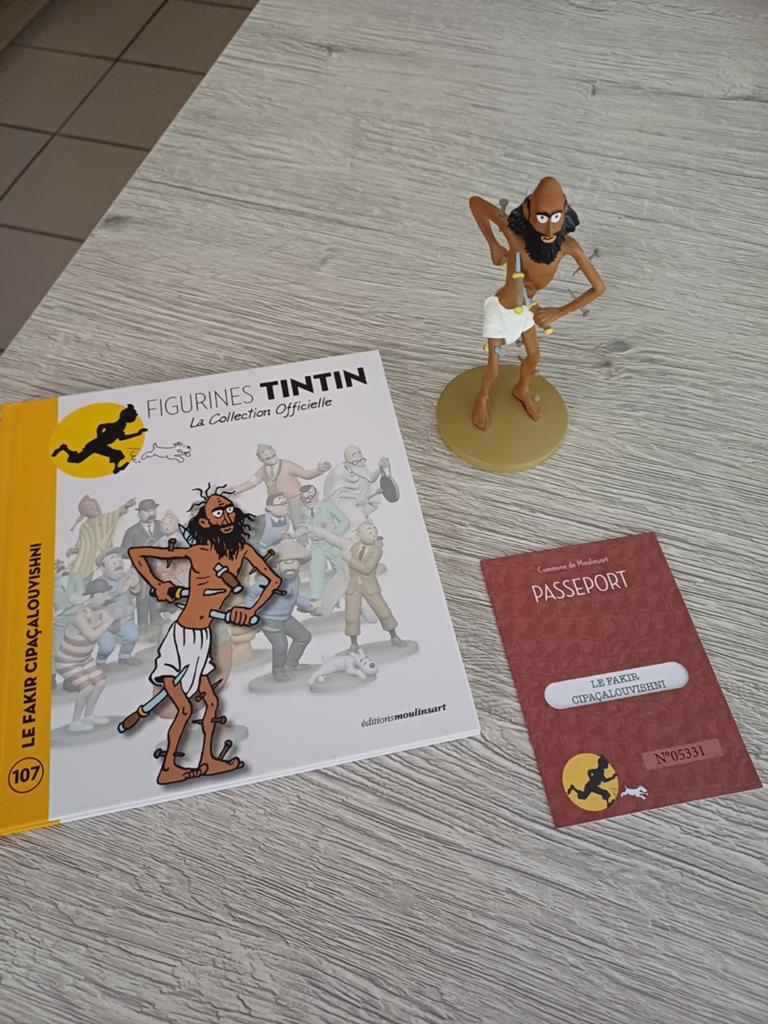 Fakir figuur nummer 107 Moulinsart officiële collectie, Ophalen of Verzenden, Kuifje, Zo goed als nieuw, Beeldje of Figuurtje