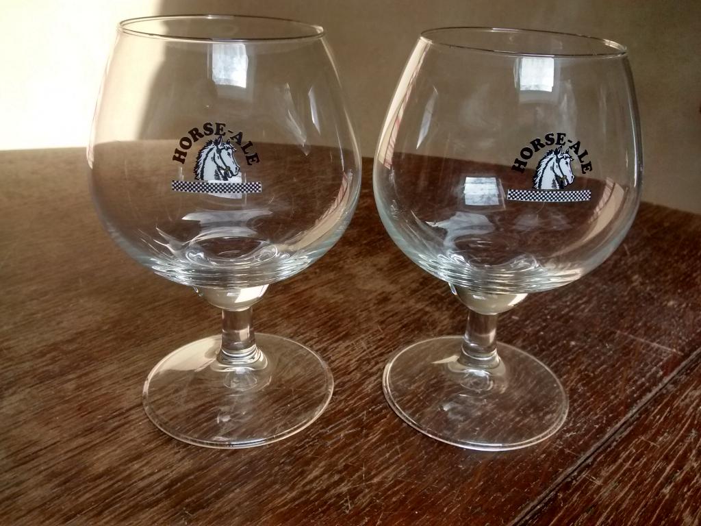 2 Verres de Bière Horse Ale, Ophalen, Gebruikt, Bierglas