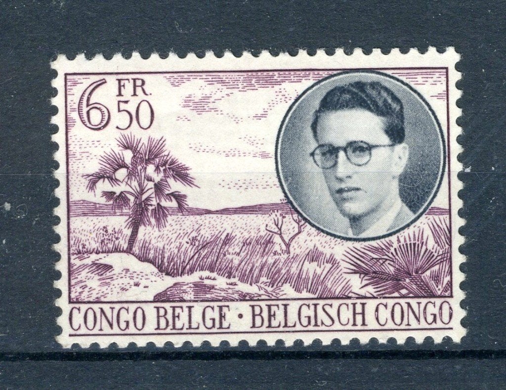 BEL. CONGO 336 MNH 1955 - Voyage royal à travers le Congo, Envoi, Non oblitéré, Neuf
