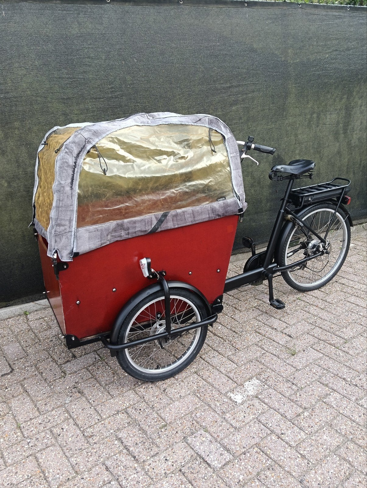 Elektrische bakfiets babboe nieuwe batterij jaar garantie, 4 kinderen of meer, Huif, Ophalen of Verzenden, Zo goed als nieuw