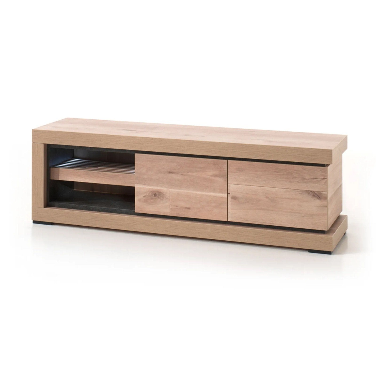 Tv kast Pisa tv2 178cm oude eik + leisteen, Ophalen, 150 tot 200 cm, Zo goed als nieuw, Minder dan 100 cm